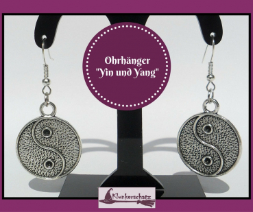 Ohrhänger "Yin und Yang", antiksilber
